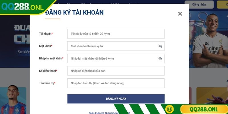 Đăng Ký QQ288 – Cơ Hội Nhận Ưu Đãi Cực Khủng Cho Người Chơi Thao tác cơ bản để đăng ký QQ288