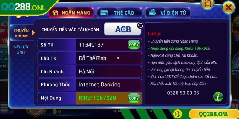 Nạp Rút Trong Game Bài Uy Tín - Hướng Dẫn Cho Người Mới Thực hiện xác nhận và hoàn tất nạp tiền